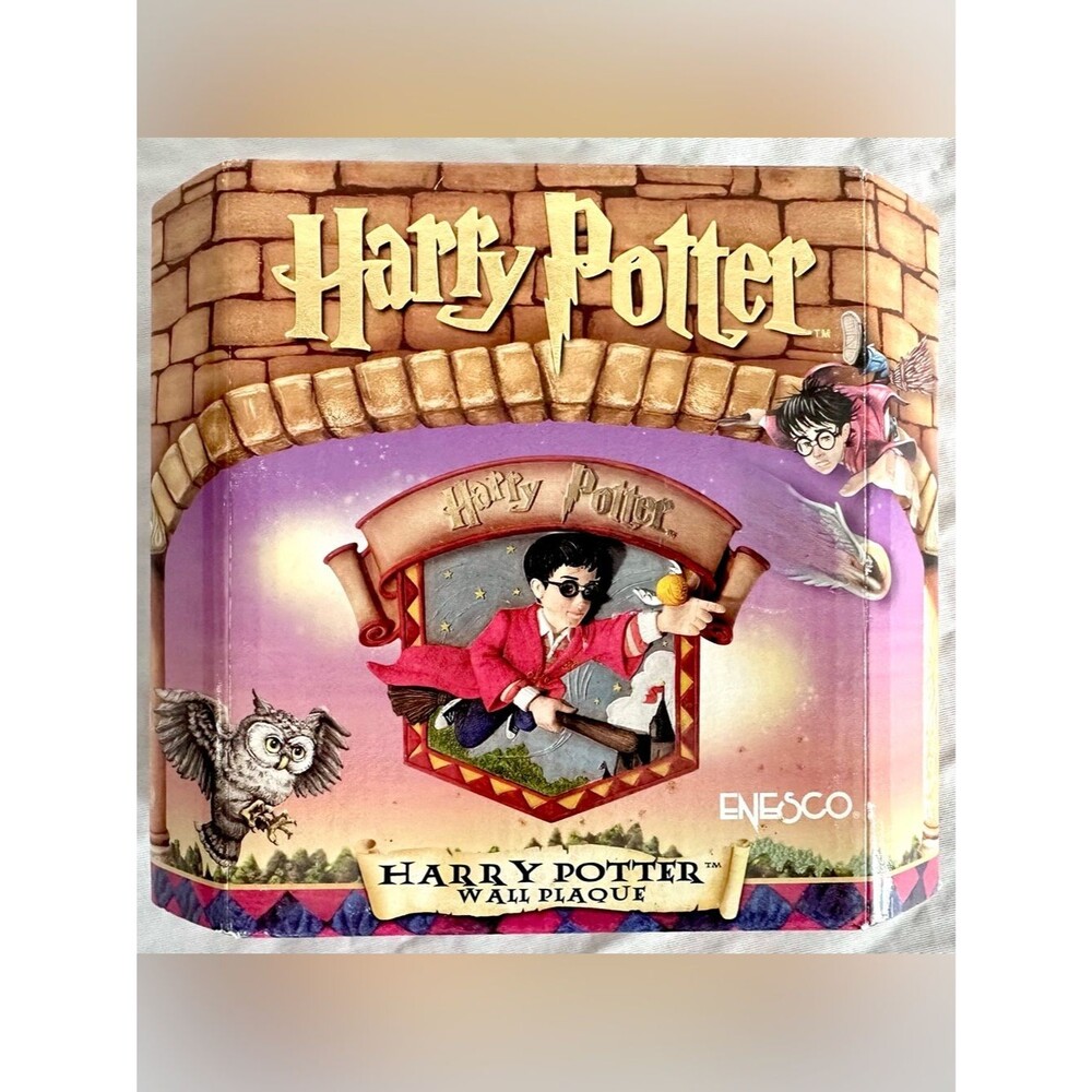 Harry Potter Enesco Wall Plaque • Vintage Quidditch Design • Original Box